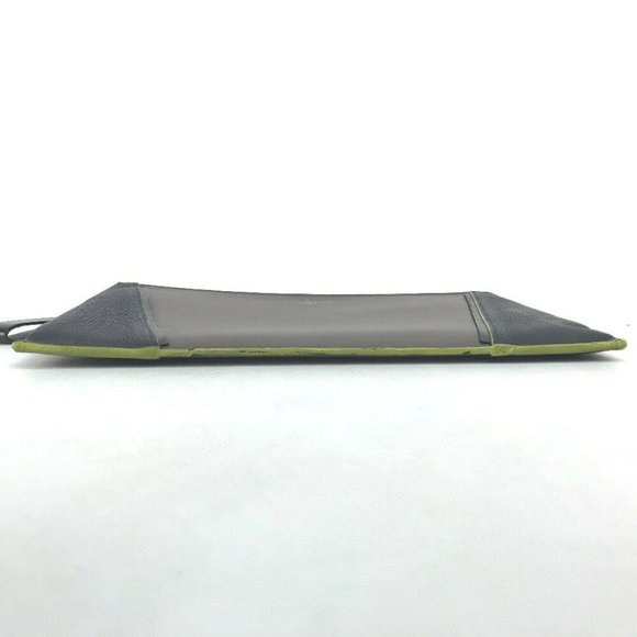 Authentic LOUIS VUITTON List with Strap Clutch bag Leather Gray Based/Navy - Picture 8 of 12